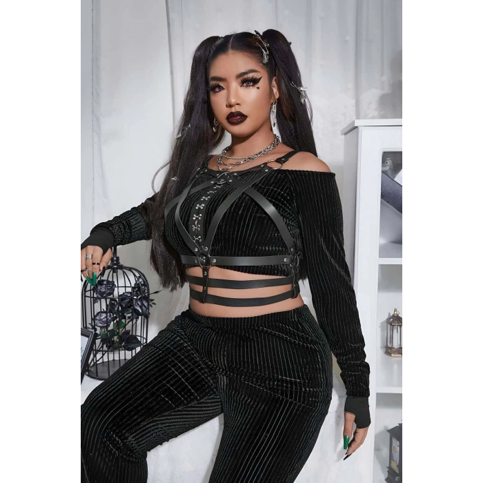 Fantazi Deri Göğüs Harness, Kadın Göğüs Üzeri Harness - APFT955