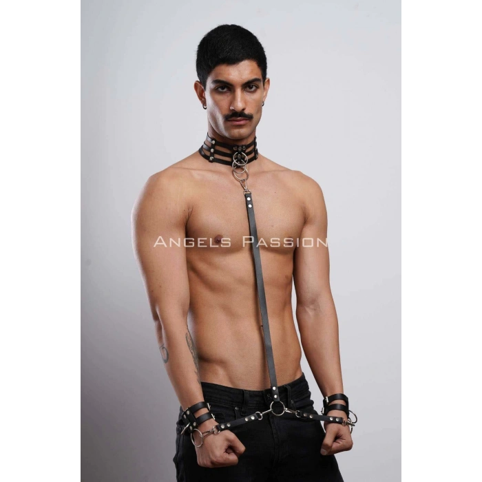 Fantazi Erkek Tasma Bileklik Takım, Choker - Bileklik Takım - APFTM56