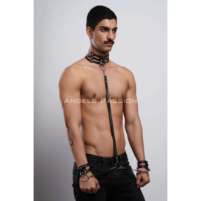 Fantazi Erkek Tasma Bileklik Takım, Choker - Bileklik Takım - APFTM56