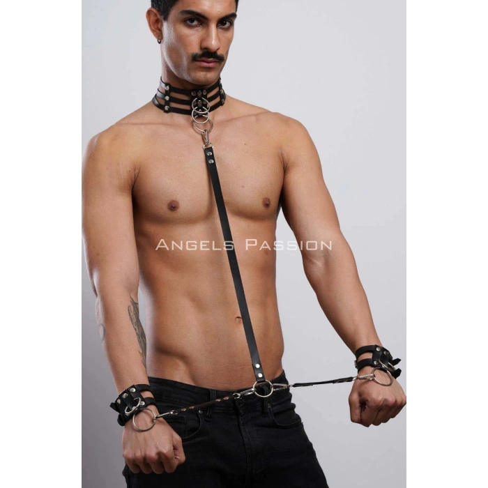 Fantazi Erkek Tasma Bileklik Takım, Choker - Bileklik Takım - APFTM56