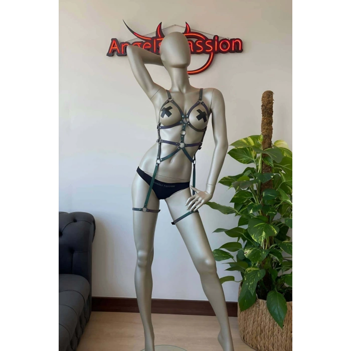 Fantezi Giyim Renkli Reflektörlü Body Harness