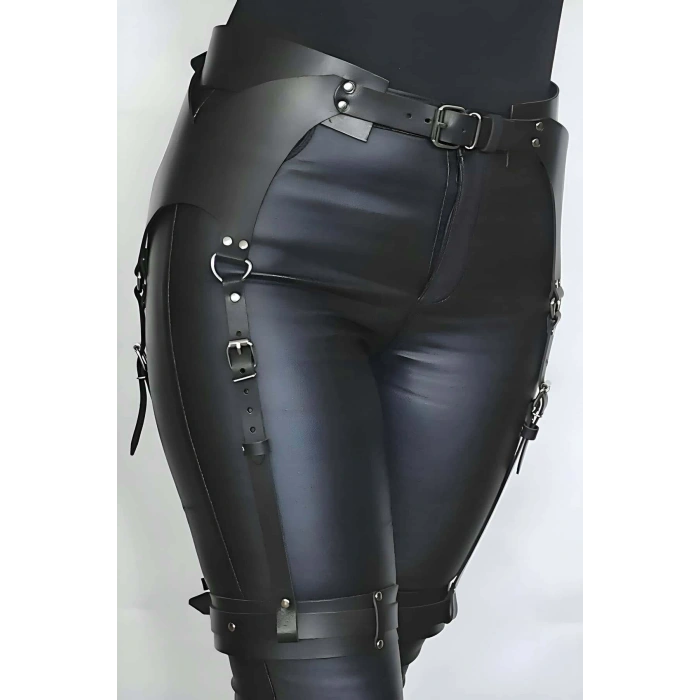 Giysi Üzeri Giyilebilir Deri Jartiyer Harness - APFT1268