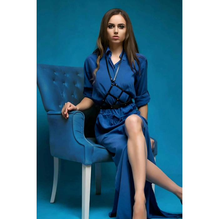 Göğüs Altı Kare Detaylı Şık Harness - APFT187