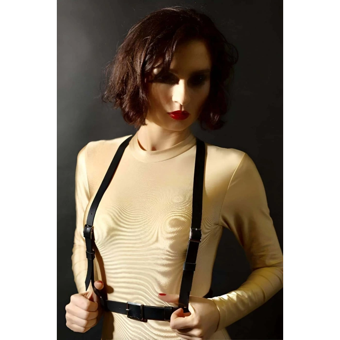 Göğüs Üzeri Deri Kemer, Şık Deri Harness Aksesuar - APFT599