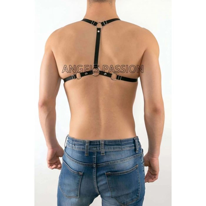 Göğüs Üzeri Lastik Harness - Seksi Erkek Lastik Harness Modelleri - Lastik Erkek İç Giyim - APFTM70