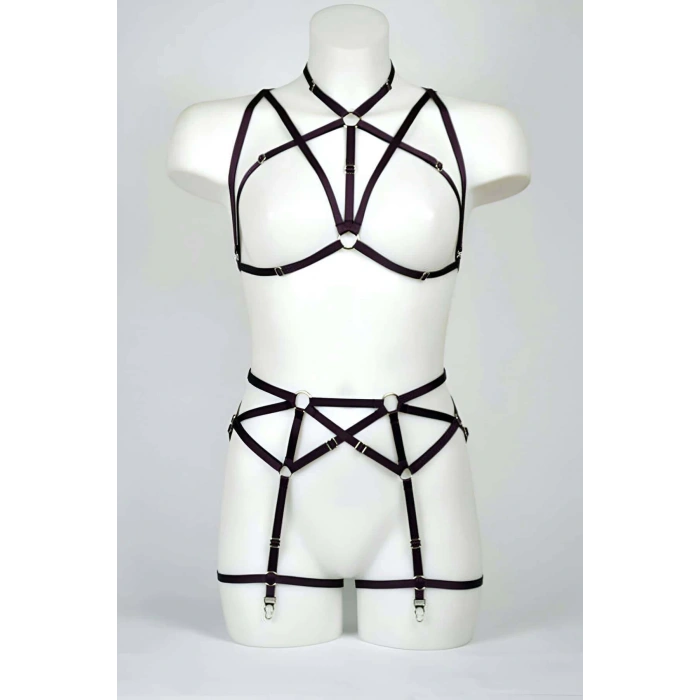 Göğüs ve Jartiyer Kemerli Seksi Harness - APFT161