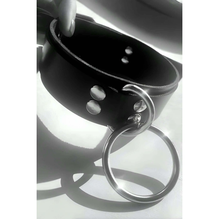 Halka Detaylı Deri Choker, Deri Tasma, Halkalı Tasma - APFT971