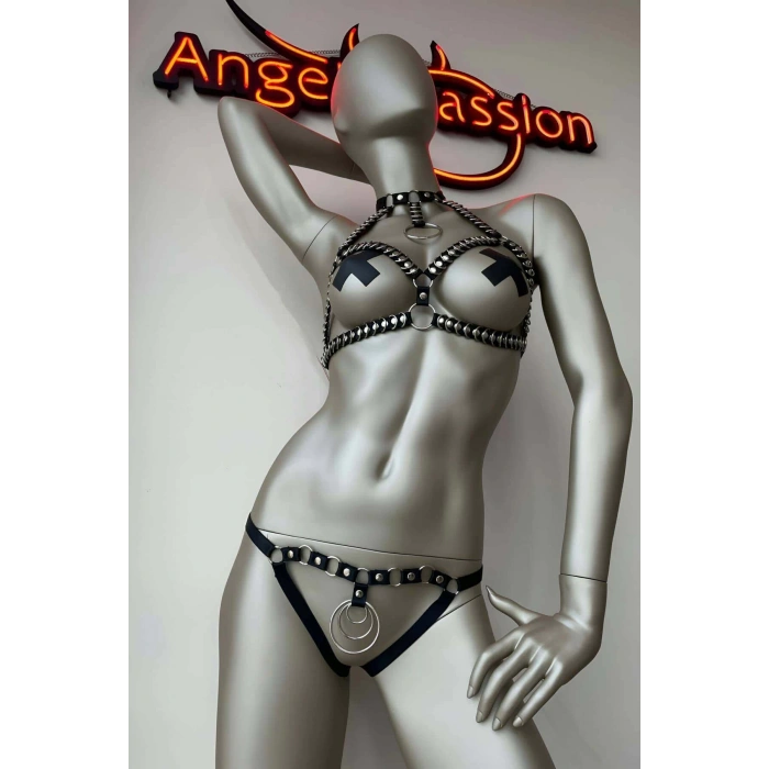 Halka Detaylı Tarz Harness Sütyen Takım - APFT515