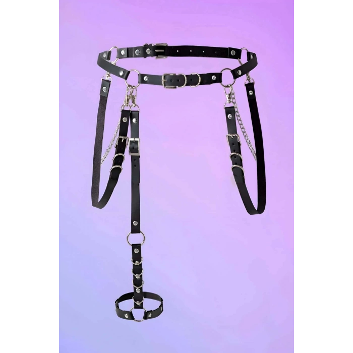 Halka ve Zincir Detaylı Şık Deri Kemer - APFT809