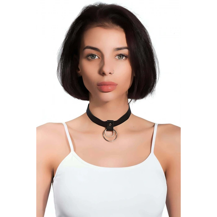 Halkalı Deri Tasma Kolye - APFT253