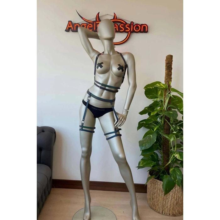 Jartiyer Modelleri Renkli Reflektörlü Harness Takım - APFT537