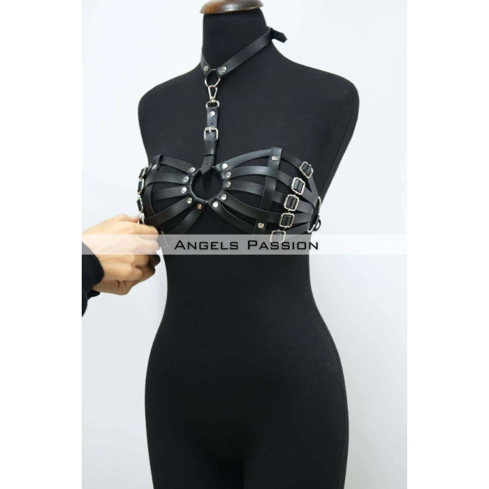 Kadın Deri Fantazi Sütyen Giyim - APFT1408