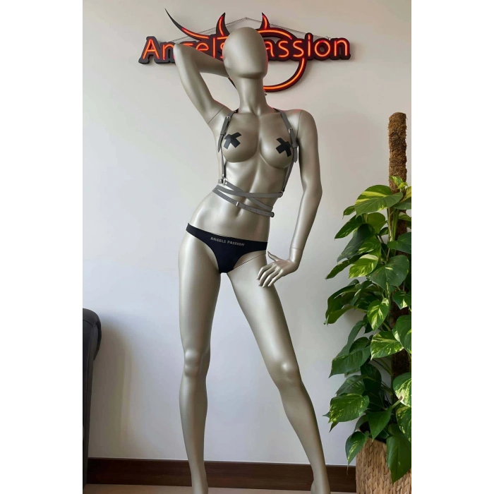Kadın Fantazi İç Giyim Modelleri Rekflektörlü Harness - APFT198