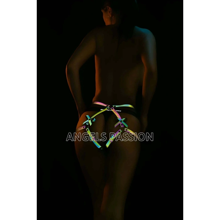 Kalça Üzeri Renkli Reflektörlü Seksi Harness - APFT388