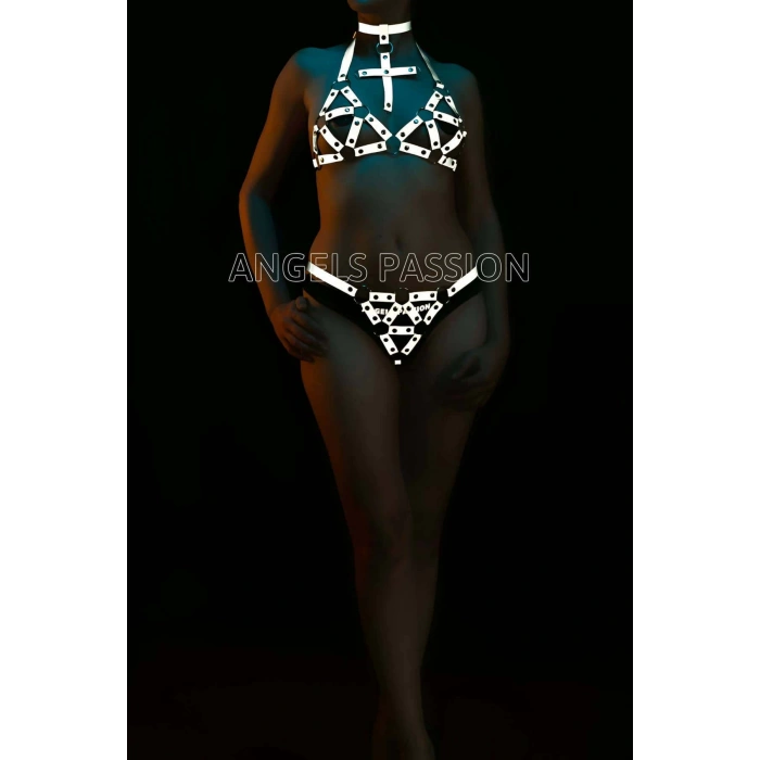 Karanlıkta Parlayan Seksi Reflektörlü Sütyen Takım - APFT464