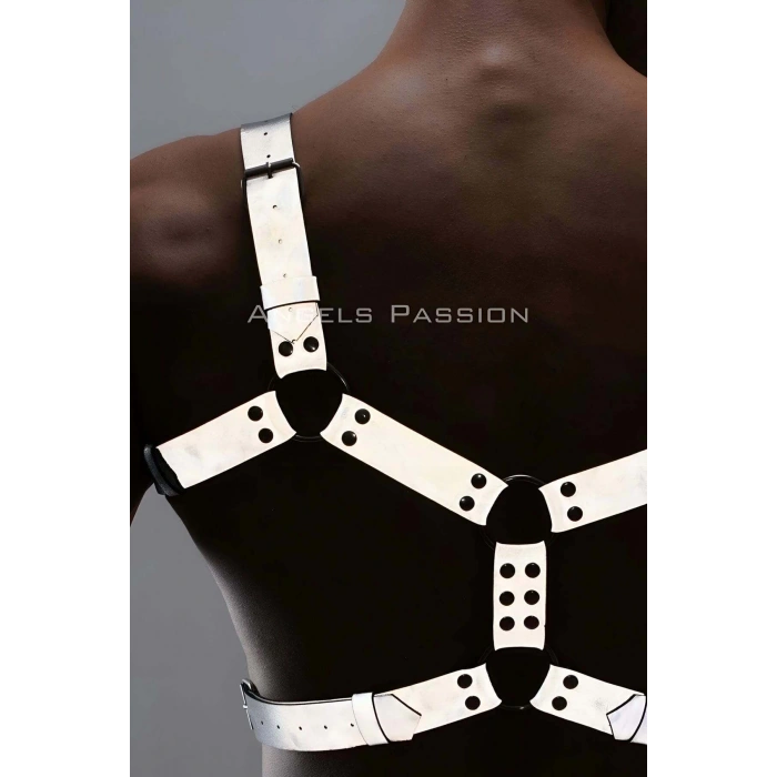 Karanlıkta Yansıyan Reflektörlü Erkek Harness Takım, Erkek Göğüs ve Bacak Harness Takım - APFTM198
