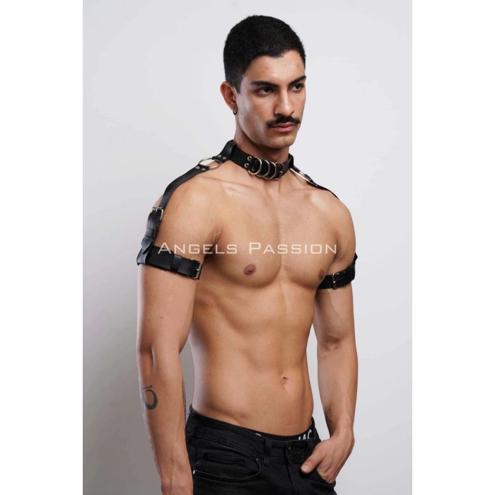 Kol - Boyun - ve Omuz Detaylı Şık Erkek Harness, Erkek Partywear - APFTM90