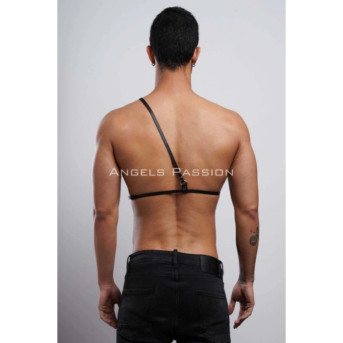 Omuz Detaylı Erkek Deri Göğüs Harness, Gömlek Kemeri - APFTM110