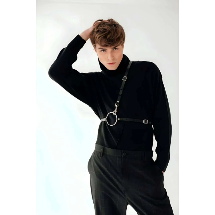 Omuz Detaylı Şık Erkek Deri Kemer - APFTM110