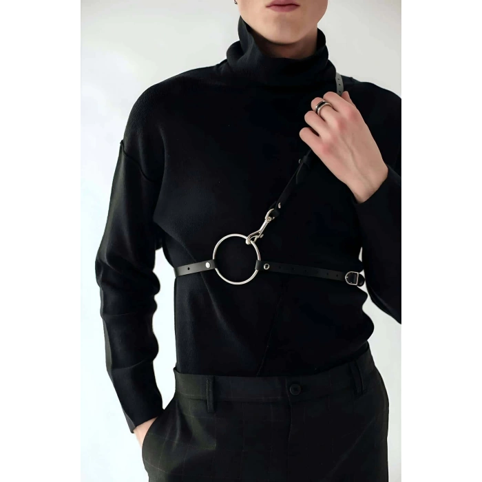 Omuz Detaylı Şık Erkek Deri Kemer - APFTM110