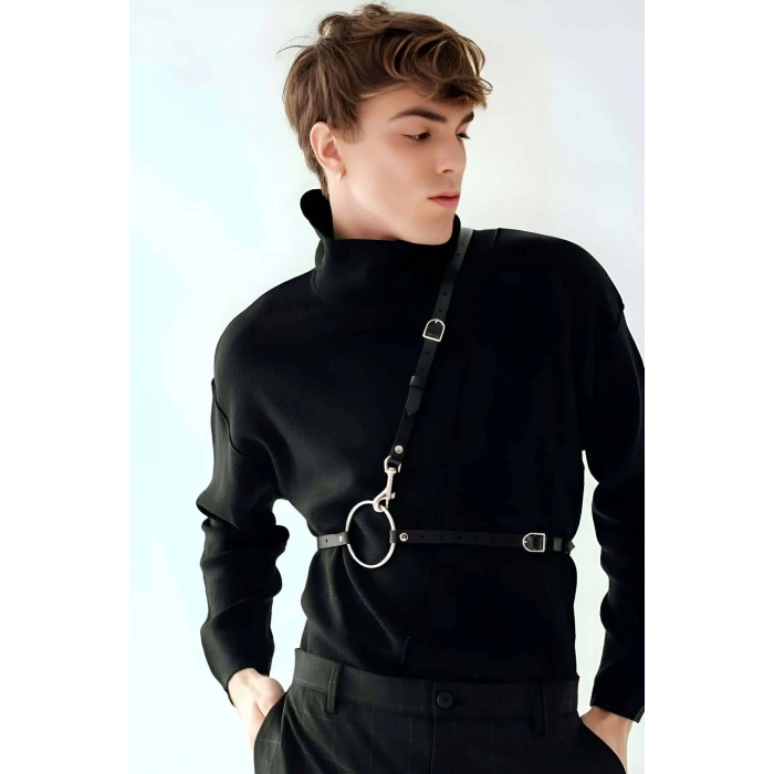 Omuz Detaylı Şık Erkek Deri Kemer - APFTM110