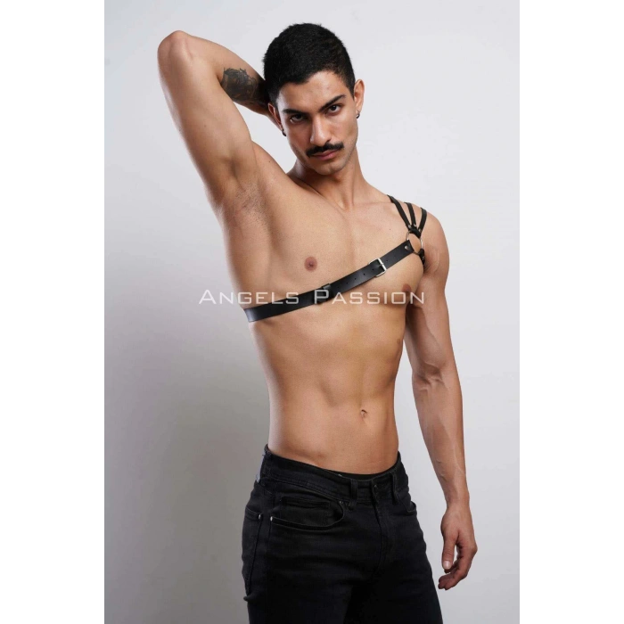 Omuzu Detaylı Şık Erkek Omuz Harness - Erkek Göğüs Harness - APFTM45