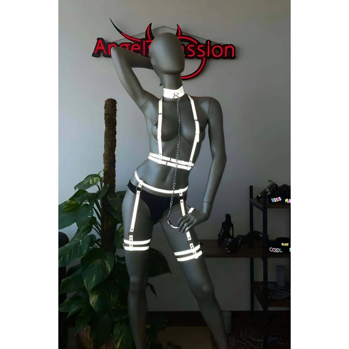 Parlak Jartiyer Takım Reflektörlü Harness Takım - APFT516