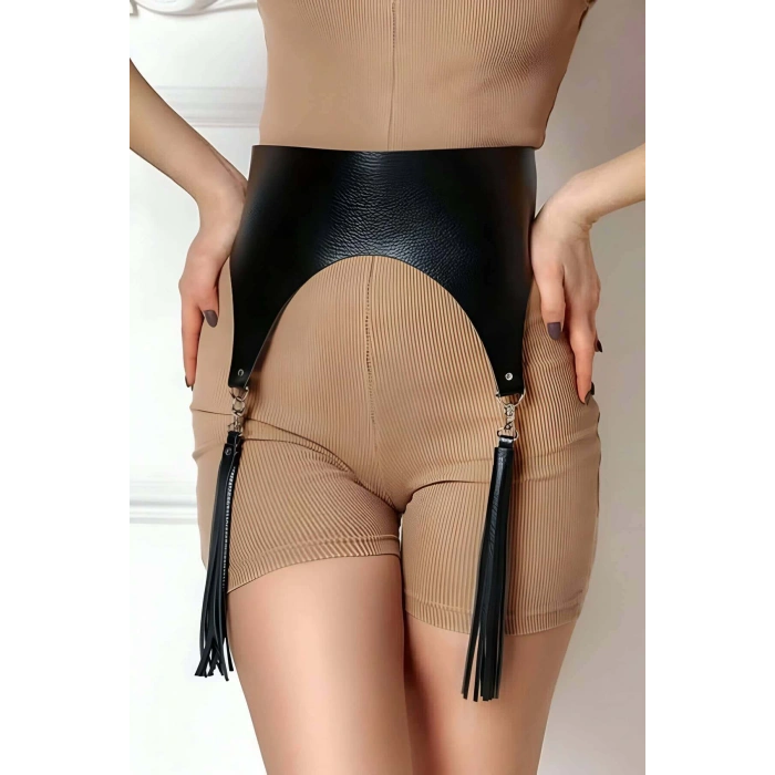 Püsküllü Deri Korse Kemer - APFT788