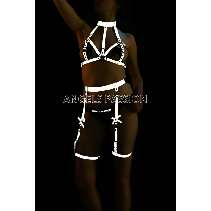 Reflektörlü Jartiyer Takım Karanlıkta Parlayan Jartiyer Set - APFT310