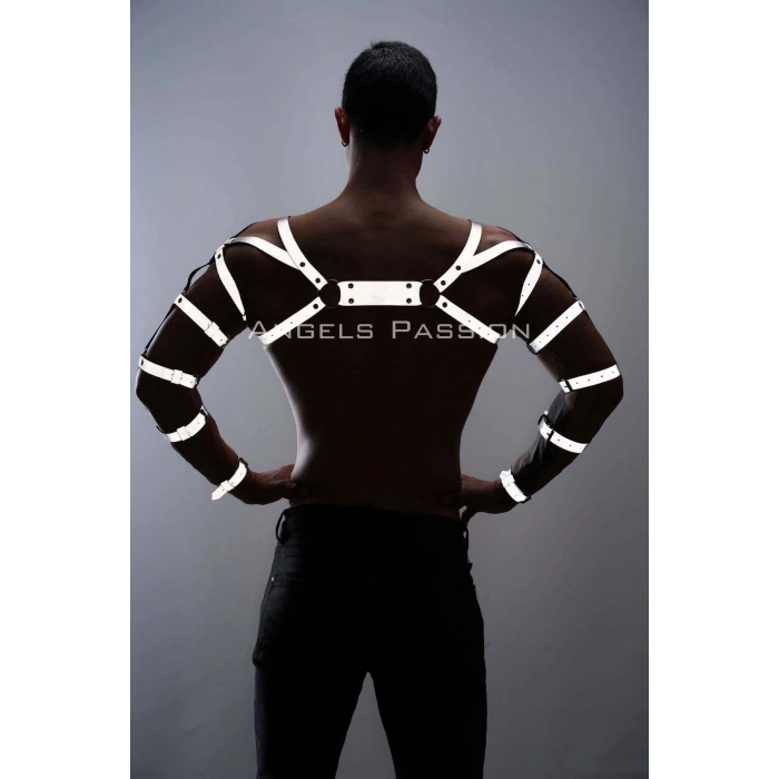 Reflektörlü (Karanlıkta Yansıyan) Erkek Bilek - Kol - Omuz Harness - APFTM5