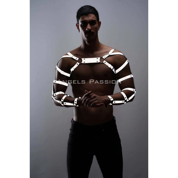 Reflektörlü (Karanlıkta Yansıyan) Erkek Bilek - Kol - Omuz Harness - APFTM5