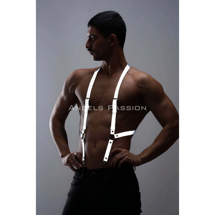 Reflektörlü (Karanlıkta Yansıyan) Erkek Pantolon Askısı, Parlayan Erkek Kemer APFTM29