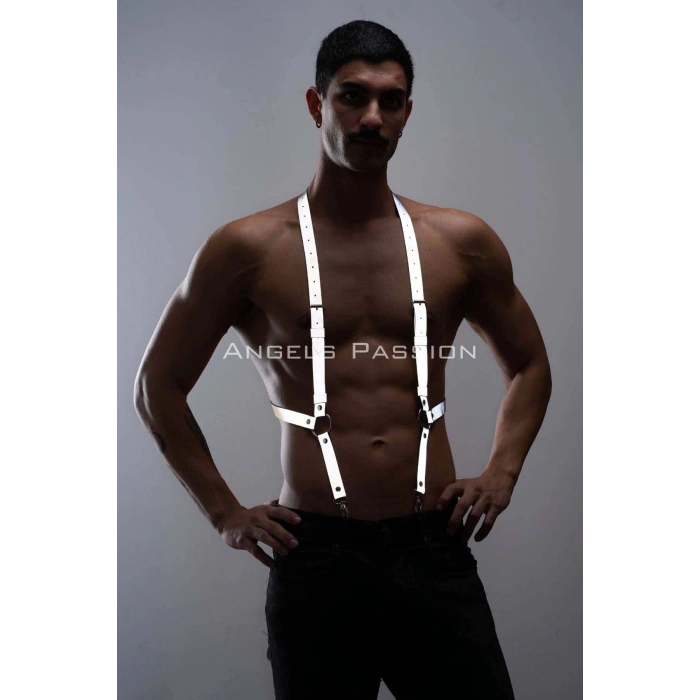 Reflektörlü (Karanlıkta Yansıyan) Erkek Pantolon Askısı, Parlayan Erkek Kemer APFTM29