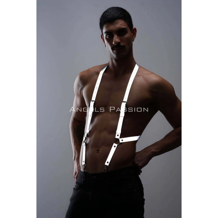 Reflektörlü (Karanlıkta Yansıyan) Erkek Pantolon Askısı, Parlayan Erkek Kemer APFTM29