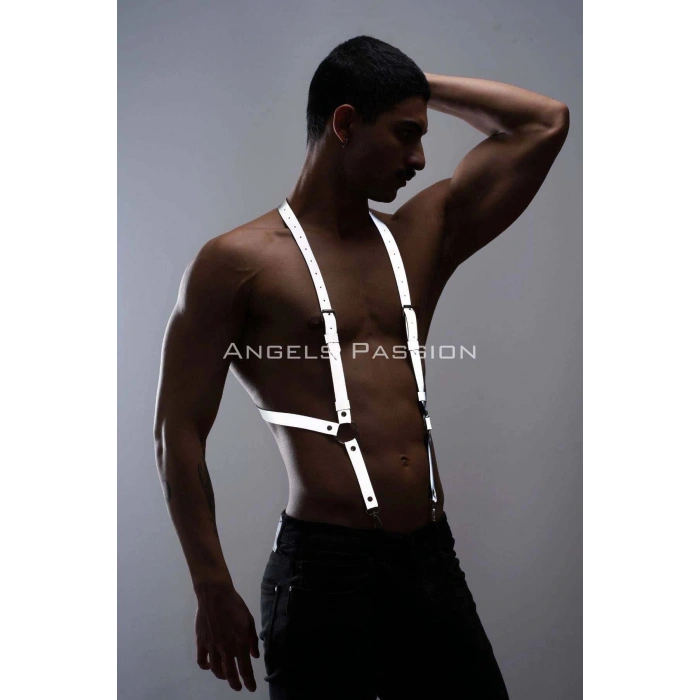 Reflektörlü (Karanlıkta Yansıyan) Erkek Pantolon Askısı, Parlayan Erkek Kemer APFTM29