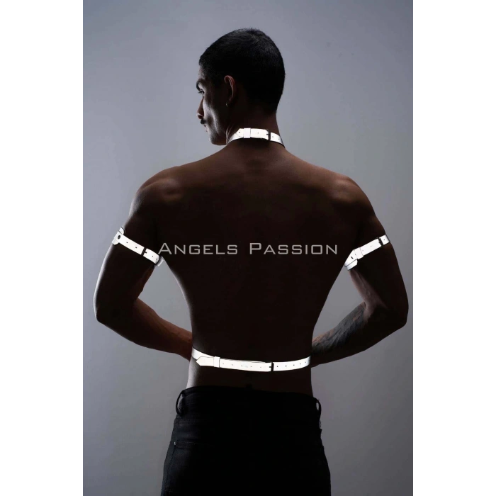 Reflektörlü Karanlıkta Yansıyan (Reflektörlü) Erkek Göğüs ve Pazu Harness Takım - APFTM15