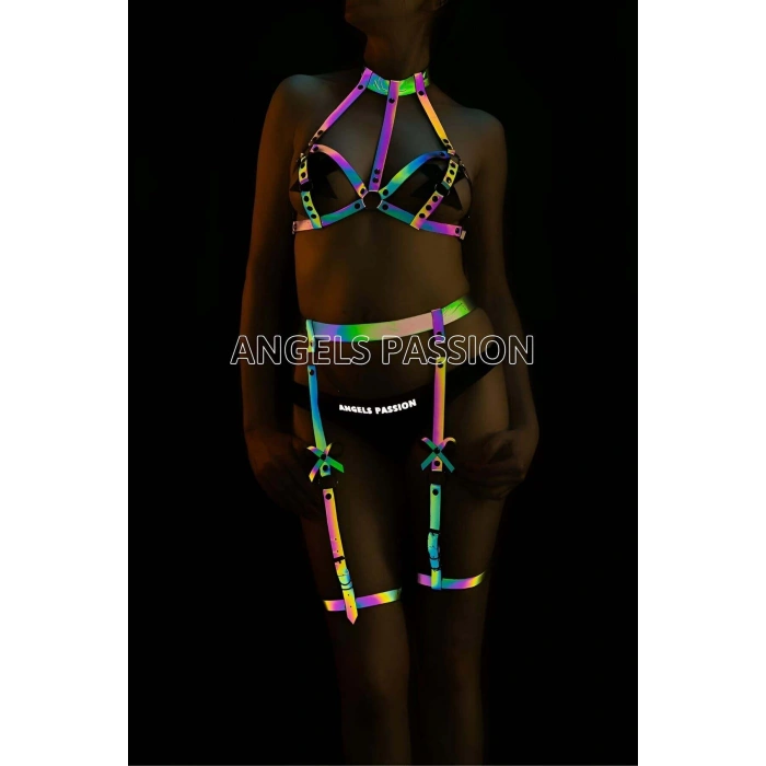 Reflektörlü Özel Tasarım Seksi Harness Jartiyer Takım