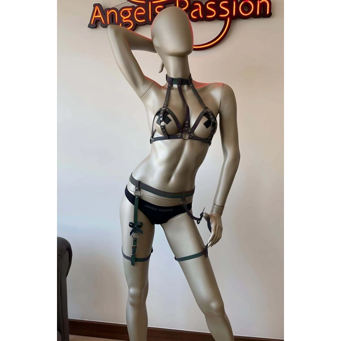 Reflektörlü Özel Tasarım Seksi Harness Jartiyer Takım