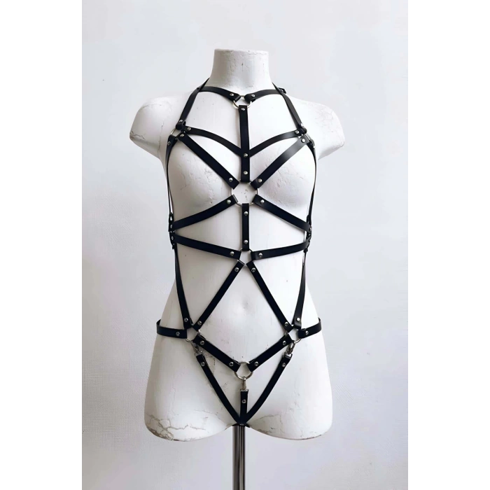 Seksi Deri Vücut Harness - APFT316