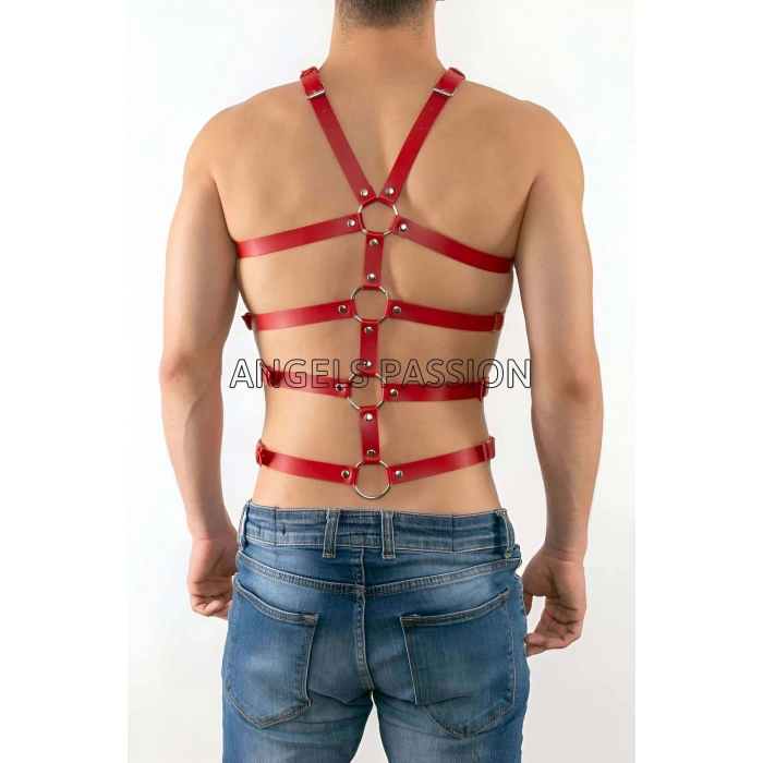 Seksi Erkek Body Harness, Deri Erkek Body Harness - APFTM54
