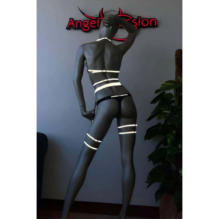 Seksi İç Giyim Fantezi Reflektörlü Jartiyer Takım - APFT325