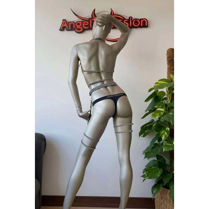 Seksi İç Giyim Fantezi Reflektörlü Jartiyer Takım - APFT325