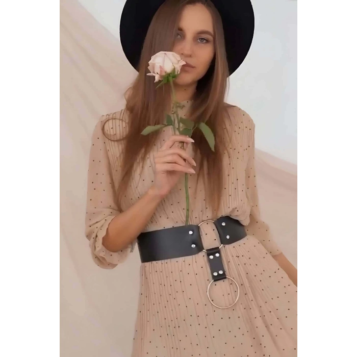 Şık Deri Kemer, Halka Detaylı Kemer - APFT610