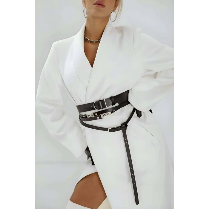 Şık Kadın Deri Kemer, Tarz Kadın Kemer, Elbise Üzeri Kemer - APFT1129