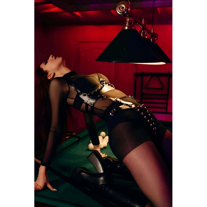 Şık ve Sıradışı Deri İç Giyim, Deri Clubwear - APFT1055