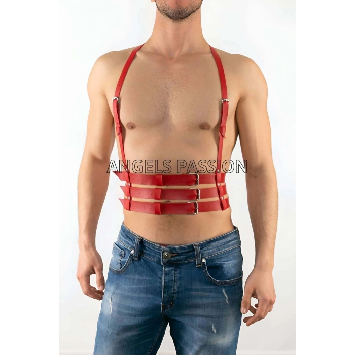 Sporcu Deri Erkek Vücut Aksesuarı, Deri Fantazi İç Giyim - APFTM17