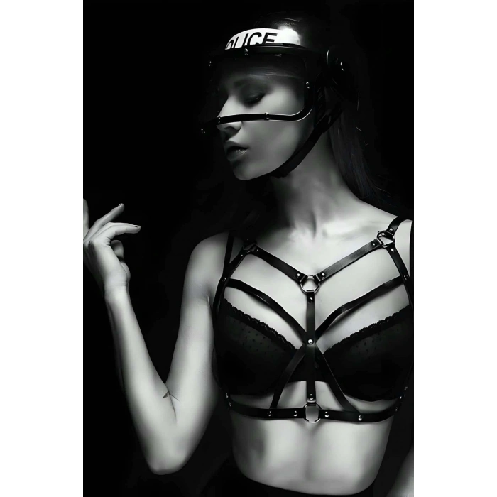 Sütyen Üzeri Şık Deri Harness - APFT247