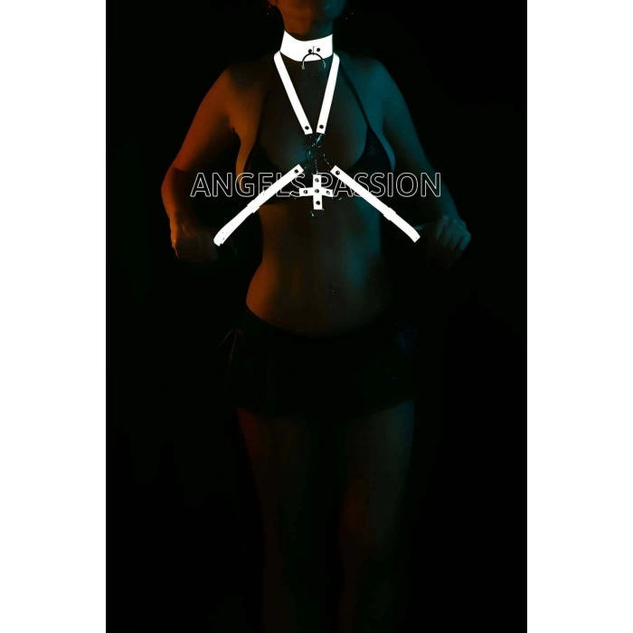 Tasma Detaylı Seksi Göğüs Üzeri Reflektörlü Harness - APFT404