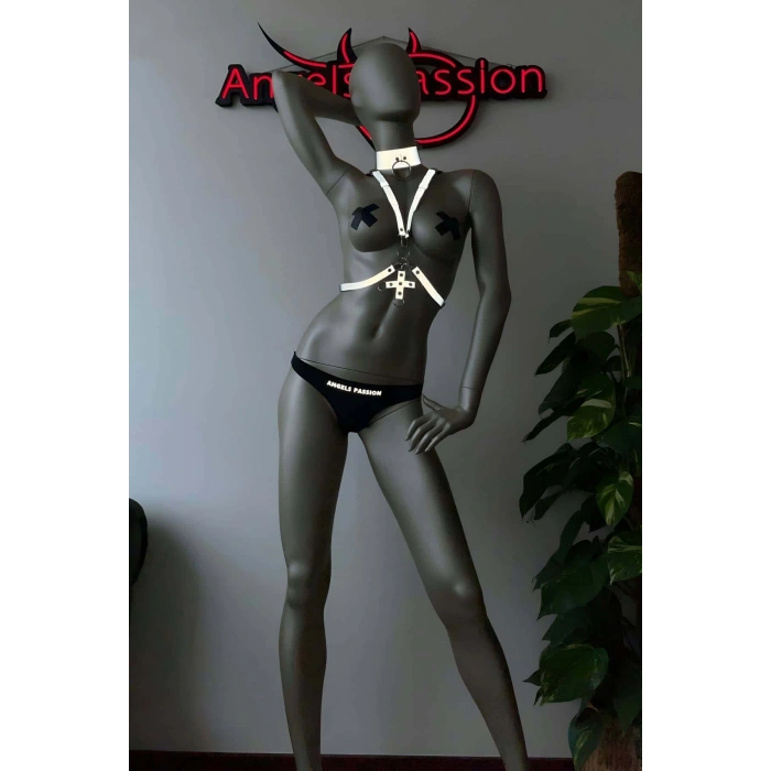 Tasma Detaylı Seksi Göğüs Üzeri Reflektörlü Harness - APFT404