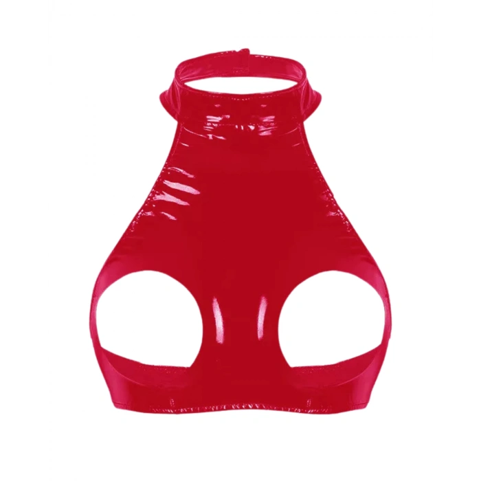 Tegan Fantezi Seksi Özel Bölgeleri Açık Kırmızı Lame Gecelik TG279181